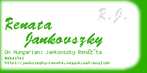 renata jankovszky business card